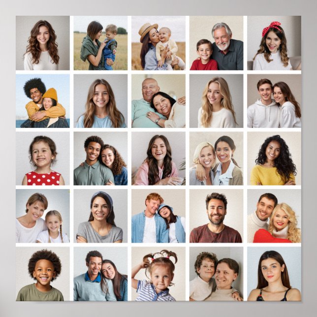 Create Your Own 25 Photo Collage Poster (Front)