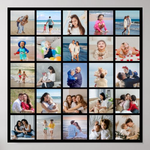Create Your Own 25 Photo Collage Poster