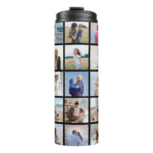 Create Your Own 25 Photo Collage Thermal Tumbler