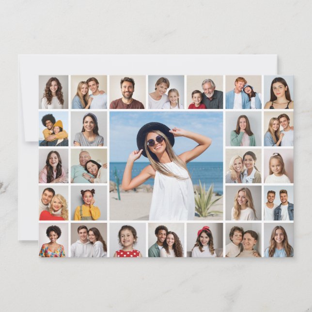 Create Your Own 27 Photo Collage Card (Front)