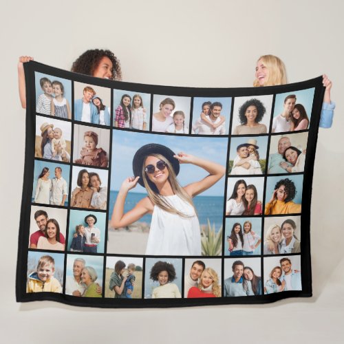 Create Your Own 27 Photo Collage Fleece Blanket