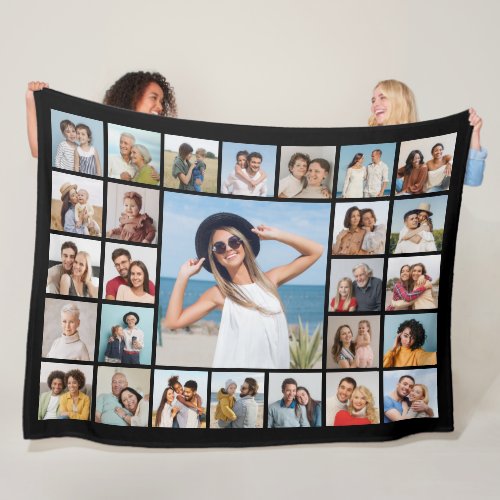 Create Your Own 27 Photo Collage Fleece Blanket