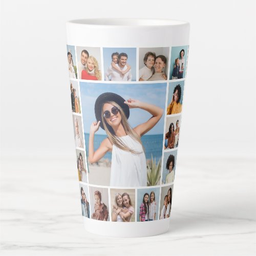 Create Your Own 27 Photo Collage Latte Mug