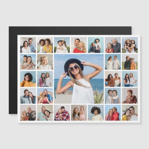 Create Your Own 27 Photo Collage Magnetic Card