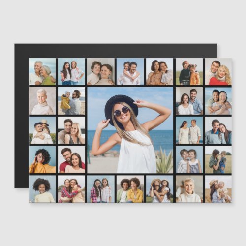 Create Your Own 27 Photo Collage Magnetic Card
