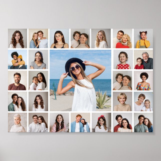 Create Your Own 27 Photo Collage Poster (Front)