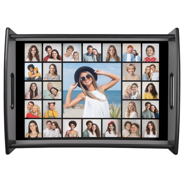 Create Your Own 27 Photo Collage Serving Tray (Front)
