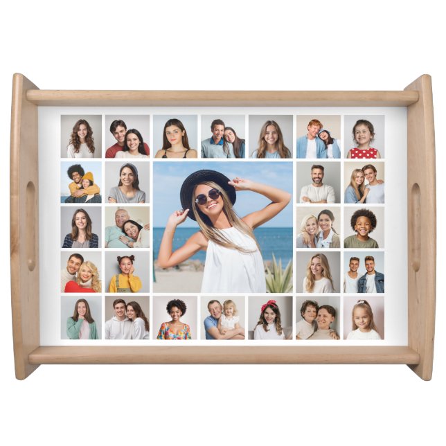 Create Your Own 27 Photo Collage Serving Tray (Front)