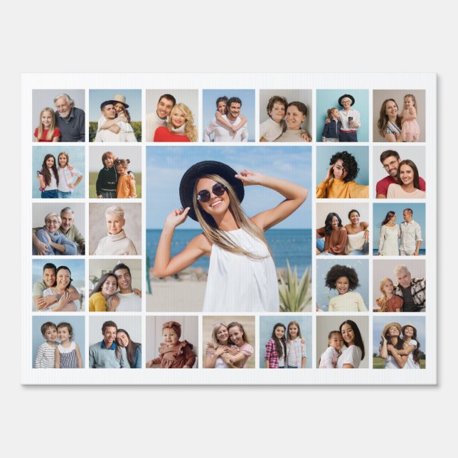 Create Your Own 27 Photo Collage Sign (Front)