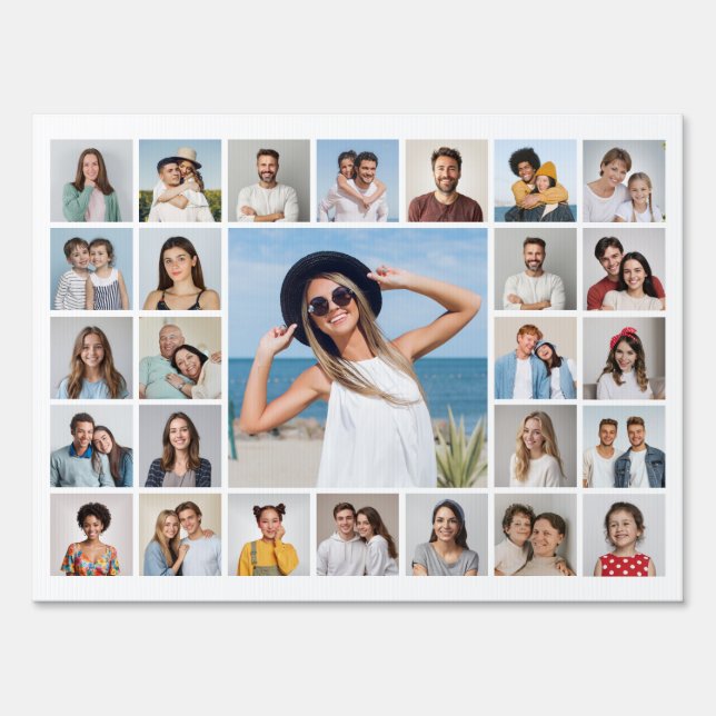 Create Your Own 27 Photo Collage Sign (Front)