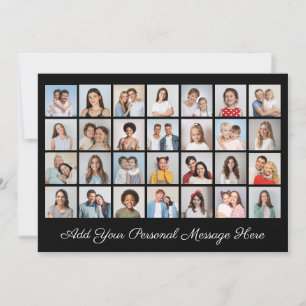 Create Your Own 28 Photo Collage Add Your Greeting Invitation