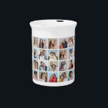 Create Your Own 28 Photo Collage Beverage Pitcher<br><div class="desc">Create your own 28 Photo Collage for Christmas, Birthdays, Weddings, Anniversaries, Graduations, Father's Day, Mother's Day or any other Special Occasion, with our easy-to-use design tool. Add your favorite photos of friends, family, vacations, hobbies and pets and you'll have a stunning, one-of-a-kind photo collage. Our custom photo collage is perfect...</div>