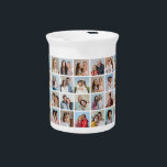 Create Your Own 28 Photo Collage Beverage Pitcher<br><div class="desc">Create your own 28 Photo Collage for Christmas, Birthdays, Weddings, Anniversaries, Graduations, Father's Day, Mother's Day or any other Special Occasion, with our easy-to-use design tool. Add your favorite photos of friends, family, vacations, hobbies and pets and you'll have a stunning, one-of-a-kind photo collage. Our custom photo collage is perfect...</div>