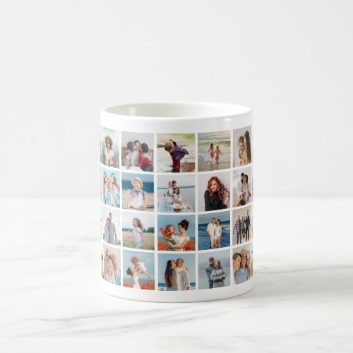 Create Your Own 28 Photo Collage Coffee Mug