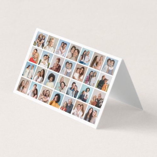 Create Your Own 28 Photo Collage Pack of 25 Business Card