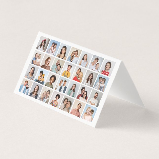 Create Your Own 28 Photo Collage Pack of 25 Cards (Front)