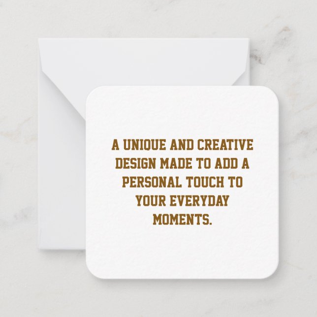Create Your Own 2.5"x2.5" Note Card With Envelope (Front)