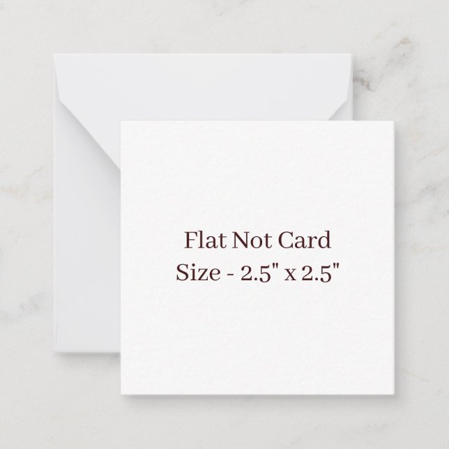 Create Your Own 2.5" x 2.5" Flat Note Card (Front)