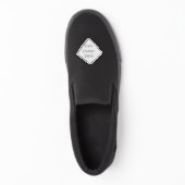 Diamond 2" Diamond, White Stitching, Iron-On (On Shoe Tip)