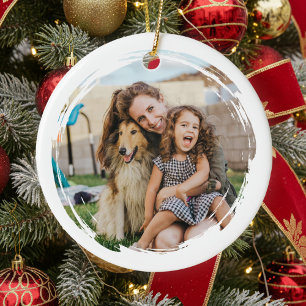 Create Your Own 2 Photo Ceramic Ornament