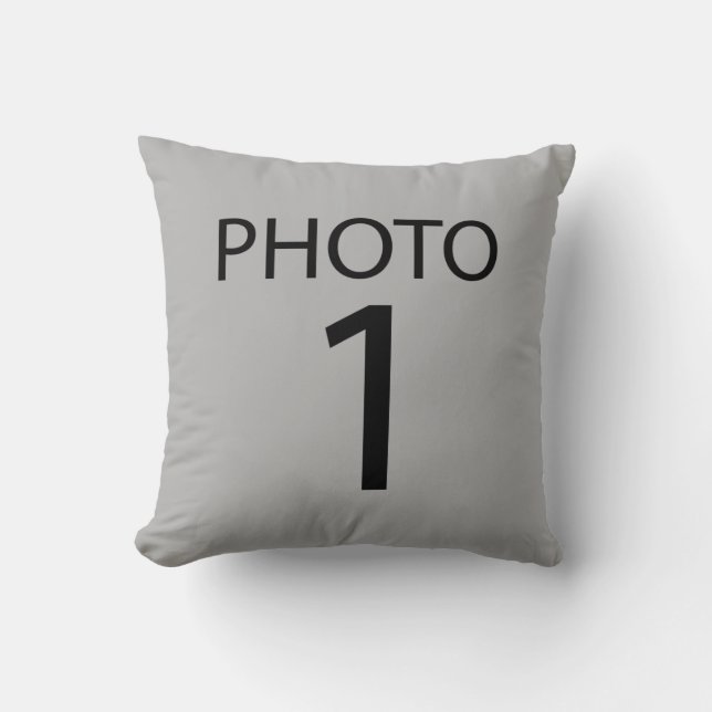 Create your own 2 PHOTO COLLAGE  Front & Back Throw Pillow (Front)