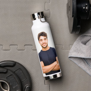 Create your Own 2 Photo Custom Picture Water Bottle