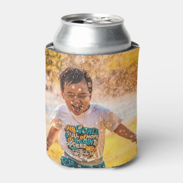 Create Your Own 2 Photo Double Sided  Can Cooler (Can Front)
