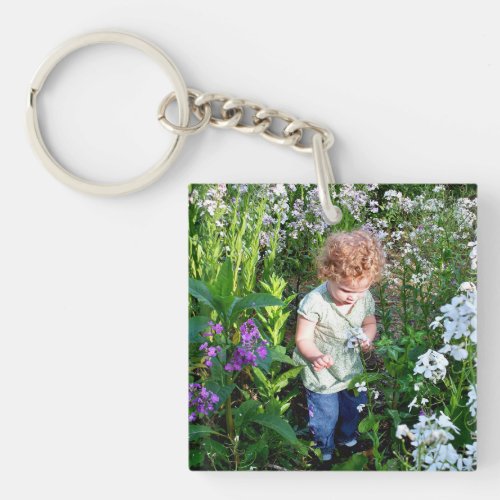 Create Your Own 2 Photo Gift for Mom or Grandma Keychain