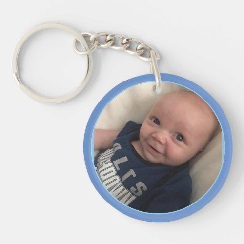 Create Your Own 2 Photo Gift For Mom or Grandma Keychain