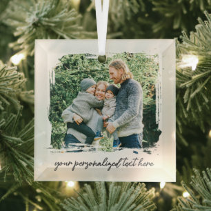 Create Your Own 2 Photo Glass Ornament