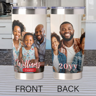 Create your own 2 photo personalized insulated tumbler