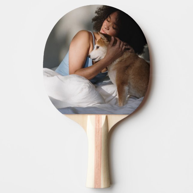 Create Your Own 2 Photo Ping Pong Paddle (Front)