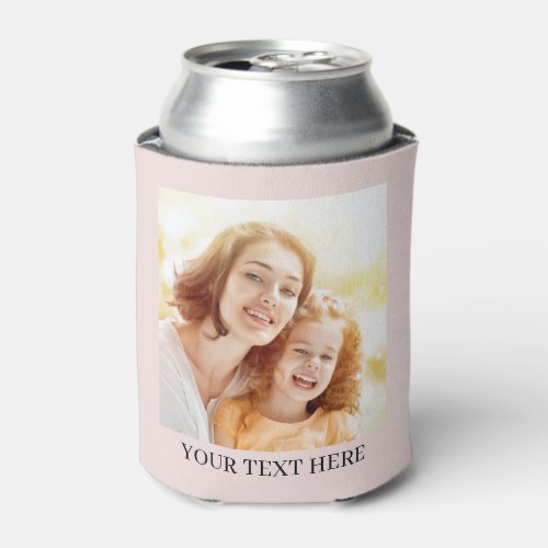 Create Your Own 2 Photo Pink Your Text  Can Cooler