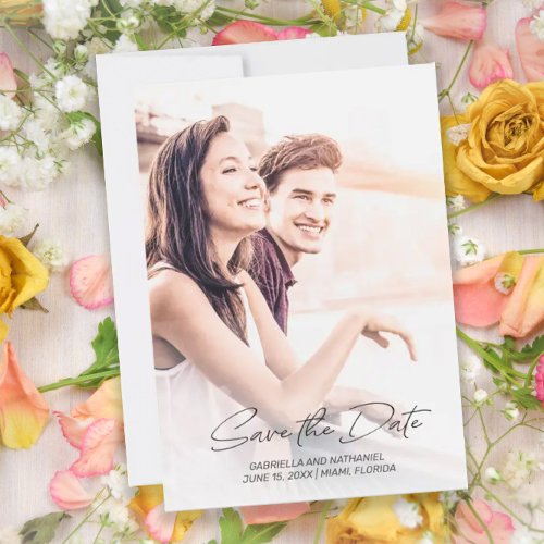 Create Your Own 2 Photo Simple Wedding Save The Date