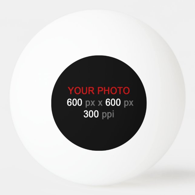 Create Your Own 2 Photos Custom Ping Pong Ball (Back)