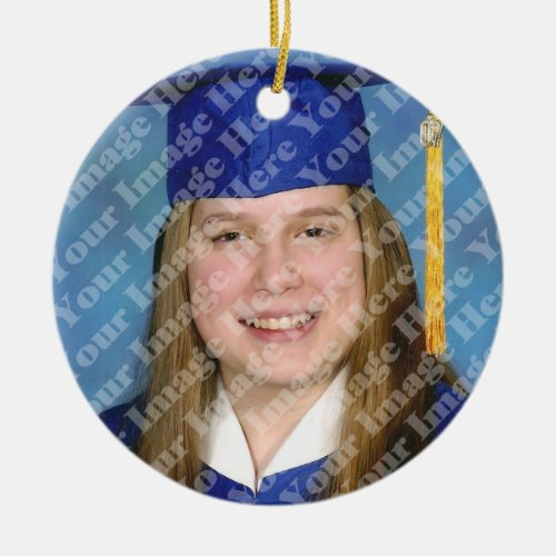 Create Your Own 2 Sided Round Photo Keepsake Ceramic Ornament