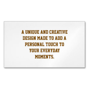 Create Your Own 2"x 3.5" Magnetic Business Card