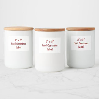 Create Your Own 2" x 3" Food Container Label