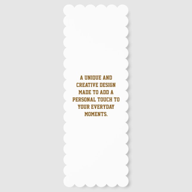Create Your Own 2" x 5.6" Bookmarks (Front)