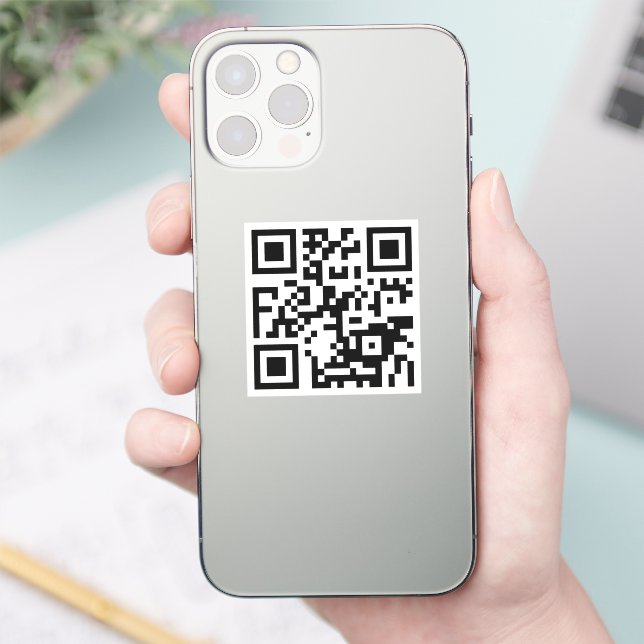 Create Your Own 2X2 QR Code Website Modern Simple Sticker (Phone)