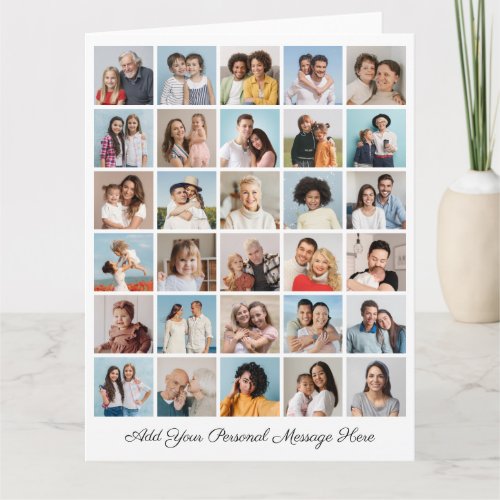 Create Your Own 30 Photo Collage Add Your Greeting Card