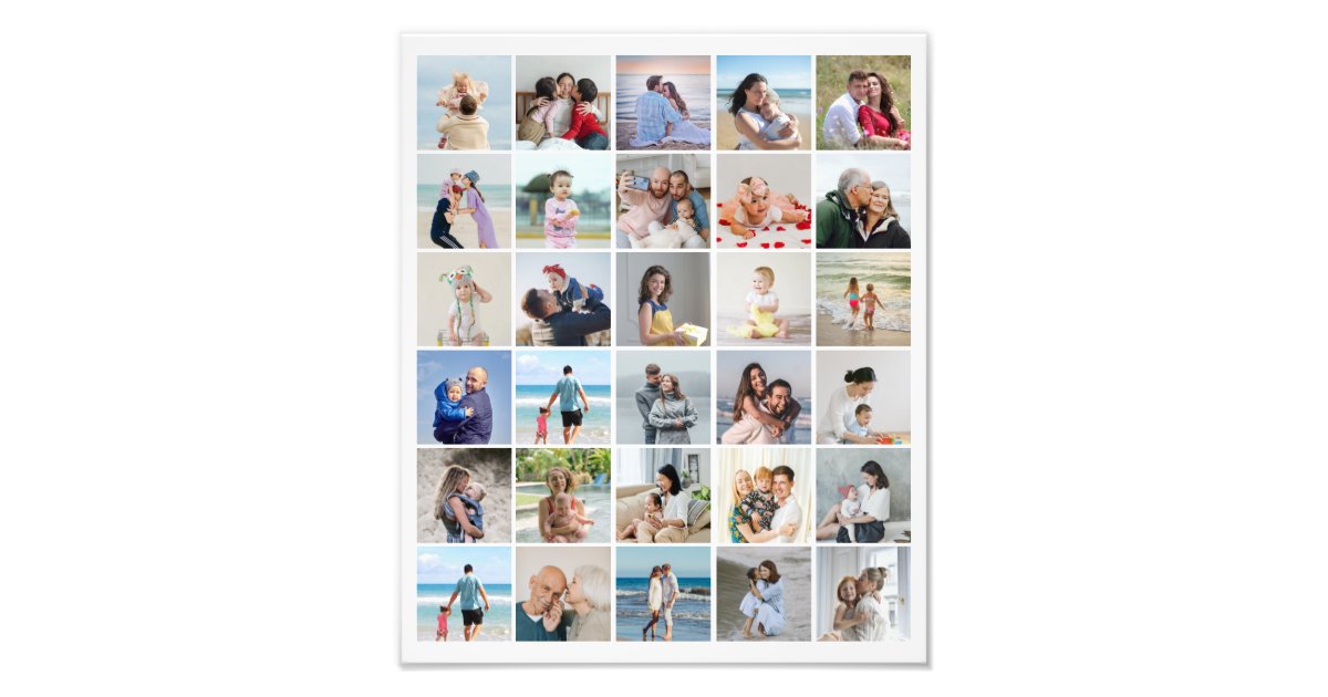 Create Your Own 30 Photo Collage Photo Enlargement | Zazzle