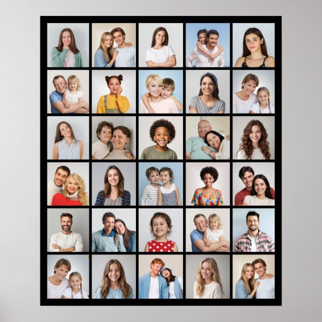 Create Your Own 30 Photo Collage Poster (Front)