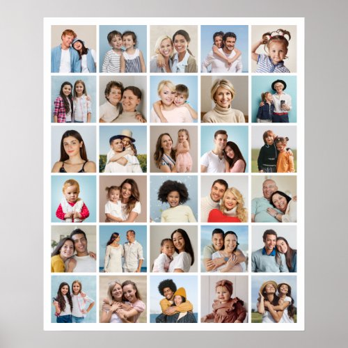 Create Your Own 30 Photo Collage  Poster