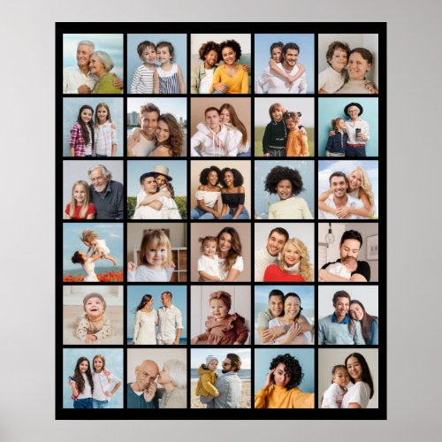 Create Your Own 30 Photo Collage Poster