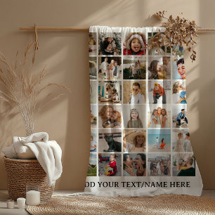 Create your own 30 x Photo collage Keepsake Fleece Blanket