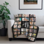 Create Your Own 32 Family Photo Collage Fleece Blanket