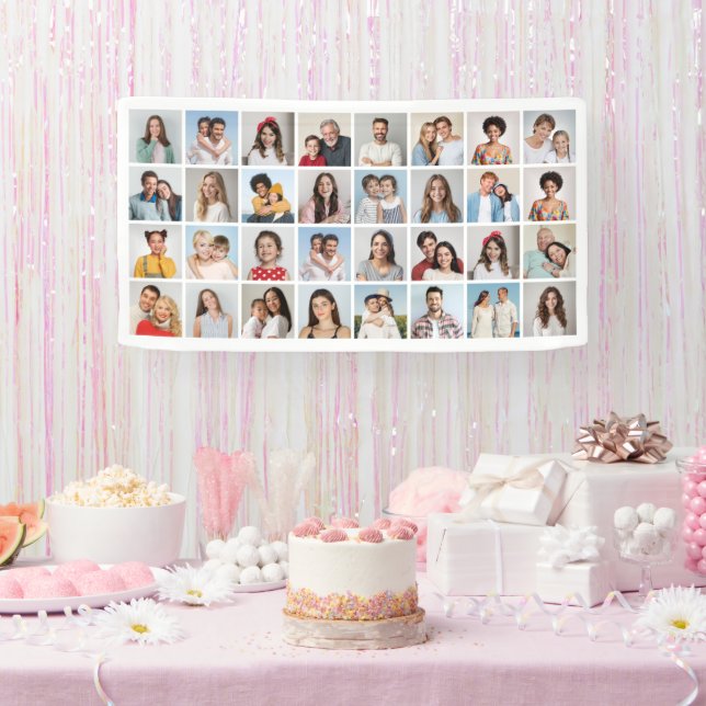 Create Your Own 32 Photo Collage Banner (Party)