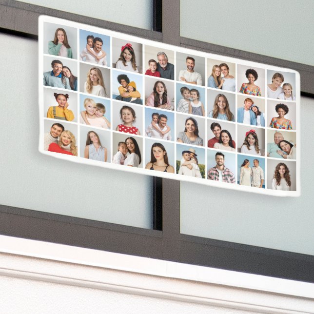 Create Your Own 32 Photo Collage Banner (Outside Building)