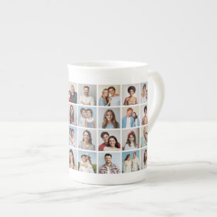 Create Your Own 32 Photo Collage Bone China Mug